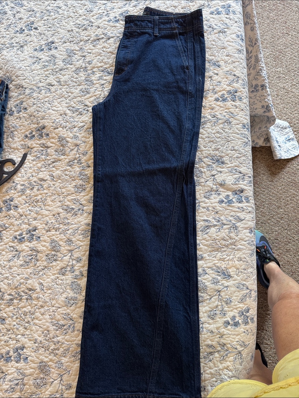 Ann Taylor Dark Blue Wide Leg Jeans